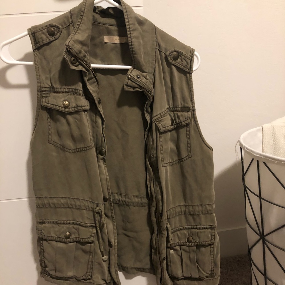 Olive green vest